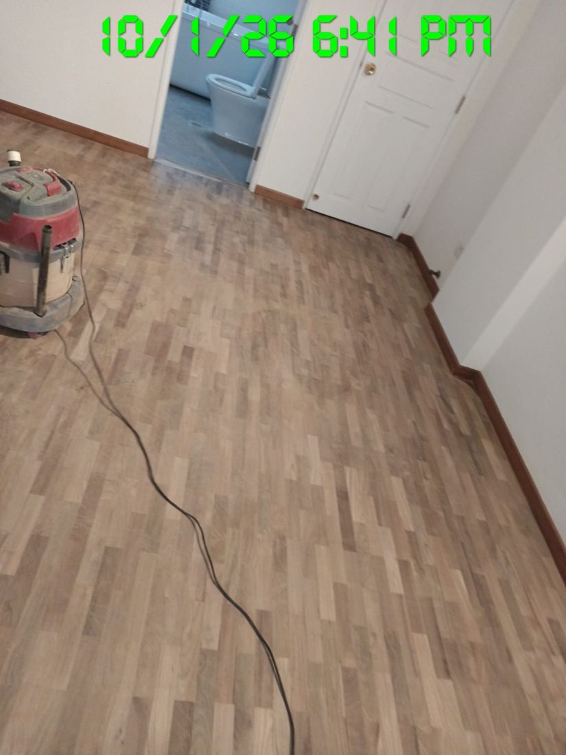 Industrial vacuum used to clear dust after sanding
